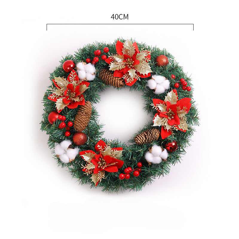 Wholesale PVC Christmas Wreath and Rattan Decoration
